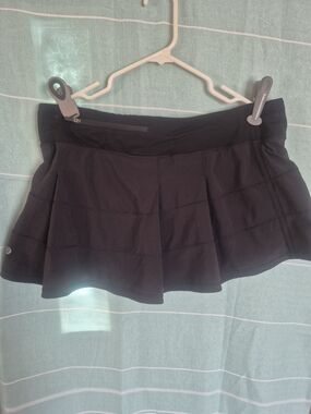 lululemon athletica Black Skater Athletic Skirt with Zipper Pocket